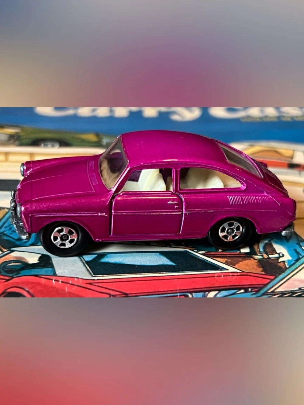 Vintage Matchbox Superfast No. 67 Volkswagen 1600 TL Purple Pink Lesney England